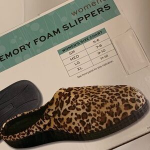 ORDER HOME COLLECTION leopard memory foam slip on non skid sole clog slippers